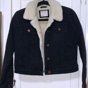 ASOS shearling black jacket